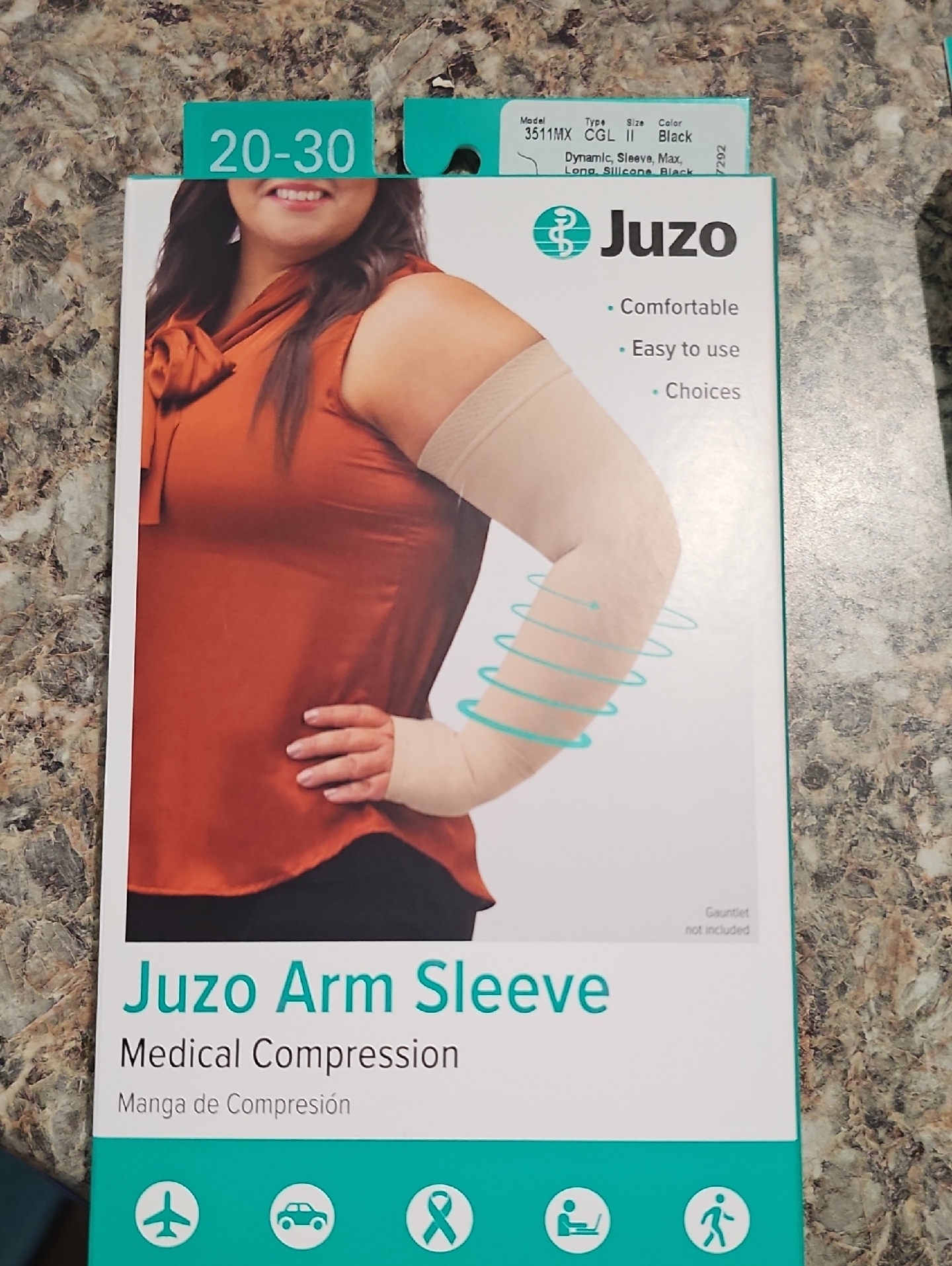 Juzo Beige Medical Compression Arm Sleeve  2030 Mmhg Beige